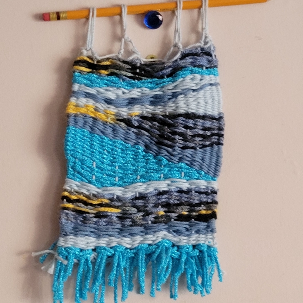 Woven loom wall decor